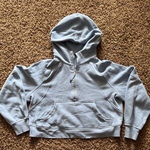 lululemon athletica Light Blue Half-Zip Hoodie